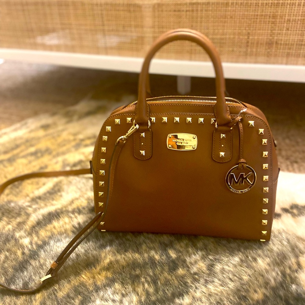Michael Kors NWT Saffiano Stud Leather Satchel